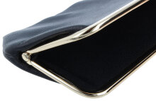 Elegantes Taschen-Etui JUDITH aus edlem Kunstleder in Schwarz mit goldenem Schnappverschluss