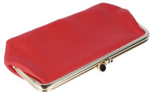 Elegantes Taschen-Etui JUDITH in Rot aus edlem Kunstleder mit goldenem Schnappverschluss