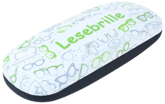 Praktisches Hartschalen-Brillenetui zur Brillen-Organisation mit LESEBRILLEN-Aufdruck
