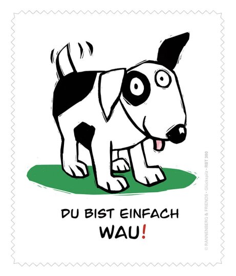 Microfasertuch / Brillenputztuch von Rannenberg & Friends "Du bist einfach Wau"