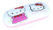 süßes Brillenetui für Kinder "Hello Kitty im Kleidchen" mit Metallscharnier in Weiß-Rosa -  B-Ware