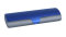 Handliches Aluminium - Brillenetui mit Schnappverschluss "XENA" in Blau - Grau