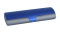 Handliches Aluminium - Brillenetui mit Schnappverschluss "XENA" in Blau - Grau