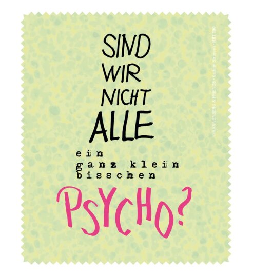 Microfasertuch / Brillenputztuch von Rannenberg & Friends "Psycho"