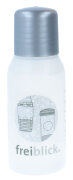 freiblick Brillenbad SET | Schüttelbad zur effizienten Brillenreinigung in Silber-Grau inkl. 50 ml Spezialreiniger + Microfasertuch
