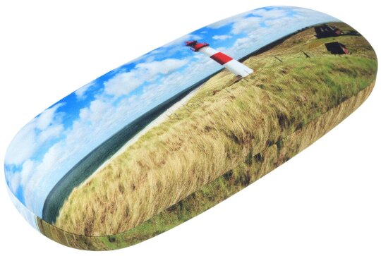 wunderschönnes Hartschalen-Etui "Sylt" mit weichem Microfaserbezug und Tuch