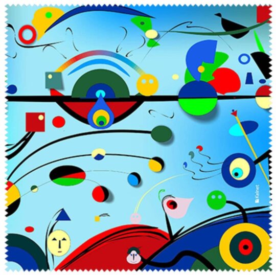 La Kelnet Mikrofasertuch "Abstrakter blauer Hintergrund - Inspiriert von Maler Milo" - Kunst - ART 39 -