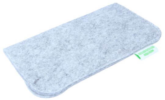 Graufarbenes Filz-Einstecketui aus nachhaltig recycelten PET-Flaschen "Farum"