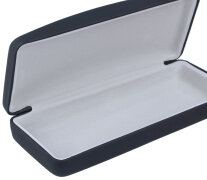 Schwarzes Hartschalen-Brillenetui mit Golf-Symbol und...