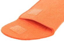 Schickes Filz-Einstecketui mit Klettverschluss in Orange...