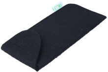 Schickes Filz-Einstecketui mit Klettverschluss in Schwarz...