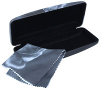 Schwarz-weißes Hartschalen-Brillenetui mit...