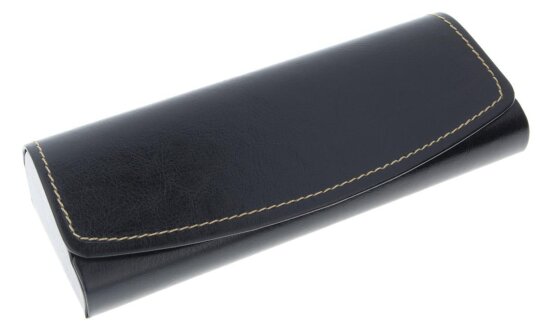 Brillenetui Howard aus hochwertigem, glattem Kunstleder in Schwarz mit Magnetverschluss