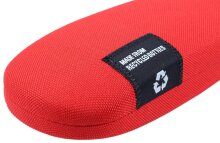 Leichtes Hartschalen-Brillenetui in Rot "Malmö" mit recyceltem Nylon-Bezug aus PET-Flaschen