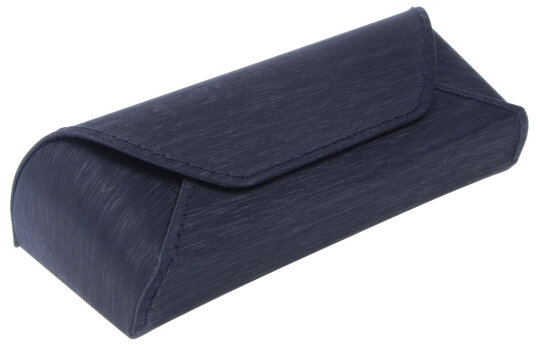 Glänzendes Hartschalen-Brillenetui mit seidigem Bezug in Dunkelblau mit praktischem Magnetverschluss "Pico Moonlight"