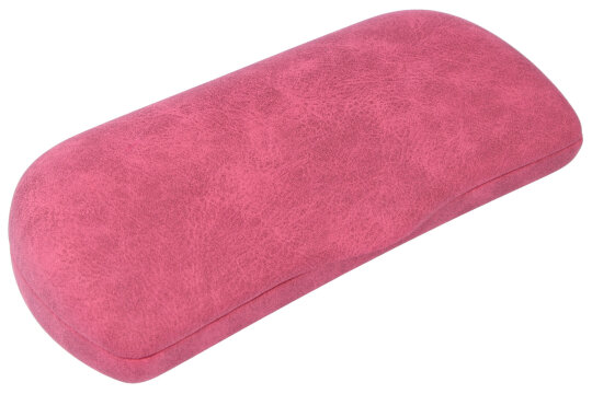 Klassisches Hartschalen-Brillenetui mit hochwertigem Kunstleder-Bezug im edlen Bordeaux "Aruba Feeling"