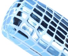 Glänzendes Hartschalen-Brillenetui mit hellblauem...