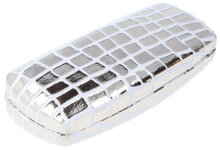 Glänzendes Hartschalen-Brillenetui mit goldenem...