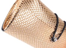 Glänzende Clutch / Taschenetui in Rosegold mit...