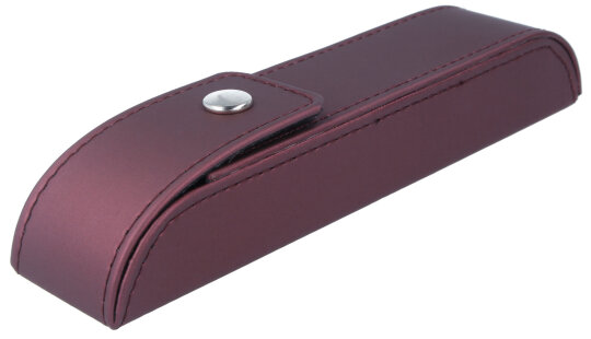 Elegantes Einstecketui mit schickem Bezug in Bordeaux und Druckknopfverschluss "Richard"