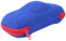 Lustiges Kinder-Etui in Blau/Rot "Visby Car" aus recycelten PET-Flaschen mit Filzbezug und robustem Reißverschluss