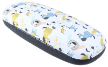 Stabiles Hartschalenetui für Kinder und Teenager mit niedlichem HUNDE-Motiv in Weiß