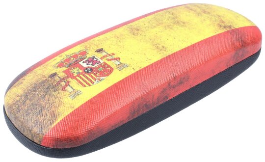 Stabiles Hartschalenetui mit Metallscharnier für Jedermann mit coolem Flaggenmotiv - Spanien