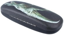 Stabiles Hartschalenetui mit Metallscharnier für Jedermann mit super trendigem "T-Rex" Motiv