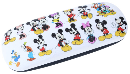 Robustes Hartschalenetui mit Metallscharnier für Kinder "Mickey Mouse Weiß"
