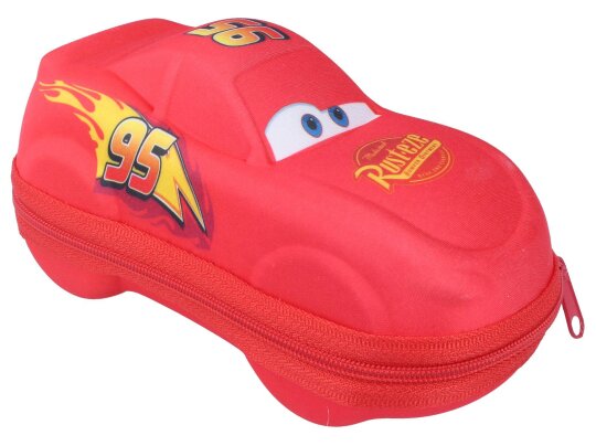 Niedliches Brillenetui "Cars" aus hochwertigem Stoff für Kinder mit Reißverschluss