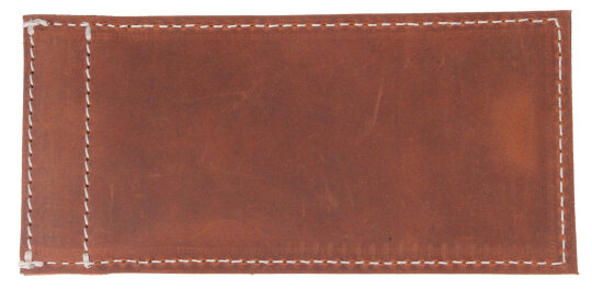 Edles praktisches Einstecketui in Rotbraun SEVILLE für Brillen aus echtem Leder mit Ziernähten