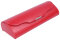 Modernes graziles Brillenetui "Nice" aus echtem Leder mit Druckknopfverschluss in Rot Glattleder