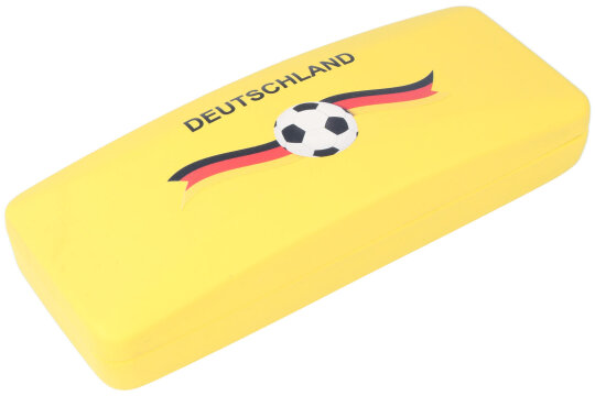 Brillenetui im Deutschland-Design mit Fußballfahne in Gelb