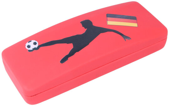 Hartschalen - Brillenetui im Deutschland - Design mit Fußballer in Rot