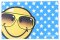 Lustiges Microfasertuch mit Smiley und Sternen zum Brille Reinigen 10 x 15 cm - Motiv 12