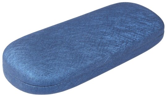 Schickes Hartschalen - Brillenetui im "Shimmer" - Look in Dunkelblau