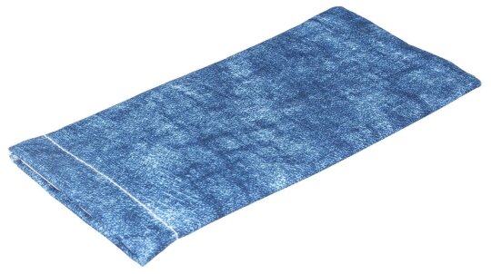 Trendiges Einsteck - Springblenden - Brillenetui "Sumba" im zeitlosen Denim Design in Blau