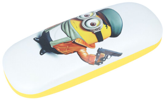Stabiles Hartschalen - Brillenetui "Minion" - Mütze für Kinder