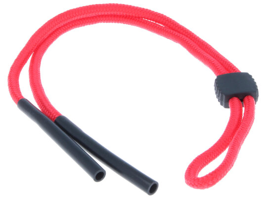 Justierbares Brillenband SportSladd mit Grip - Stopper und Tube - Endstück in Rot