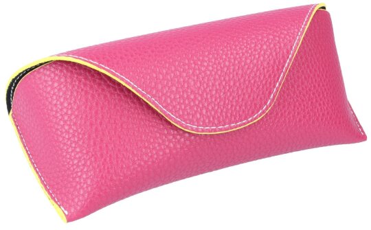 Großes Brillenetui "Jasmin" mit hochwertigem Magnetverschluss in Lederoptik in Magenta