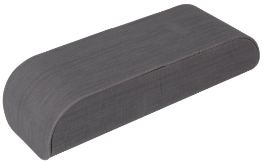 Praktisches Hartschalen-Brillenetui "Alexa" mit strukturiertem Bezug in Grau und Magnetverschluss