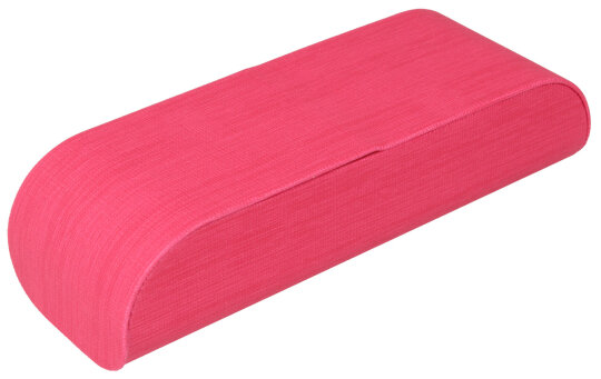 Praktisches Hartschalen-Brillenetui "Alexa" mit strukturiertem Bezug in Pink und Magnetverschluss