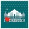 Polyclean Microfasertuch mit Motiv "I LOVE DRESDEN"
