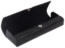 Schwarzes Brillenetui HAMBURG in glänzendem Schwarz...