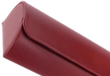 Elegantes Brillenetui DUBLIN aus echtem Glatt-Leder in Bordeaux-Rot mit Magnetverschluss