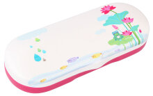 Niedliches Hartschalenetui in Rosa mit Frosch-Print...