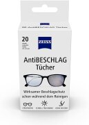 ZEISS AntiBeschlag Tücher 20 Stück für einen lang anhaltenden Beschlagschutz schon während der Reinigung - einzeln verpackt