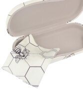 Robustes Hartschalenetui aus Kunstleder mit Digitalfotodruck mit Bienenmotiv