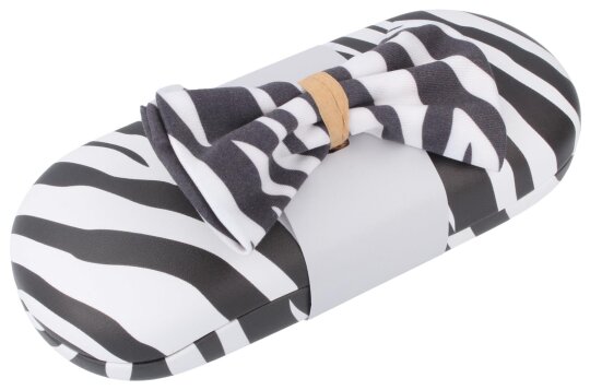 Robustes Hartschalenetui aus Kunstleder mit Digitalfotodruck mit Zebramotiv