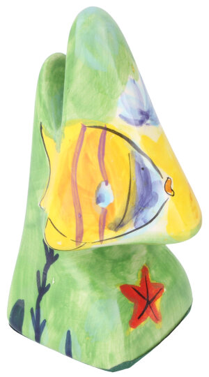 Schicker Brillenhalter "Nase" aus Polyresin - Grüner Fisch